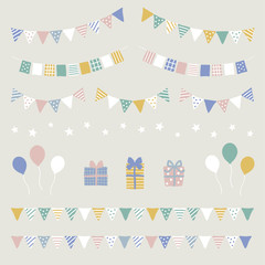 ガーランド プレゼント 手書き  / vector eps © hana