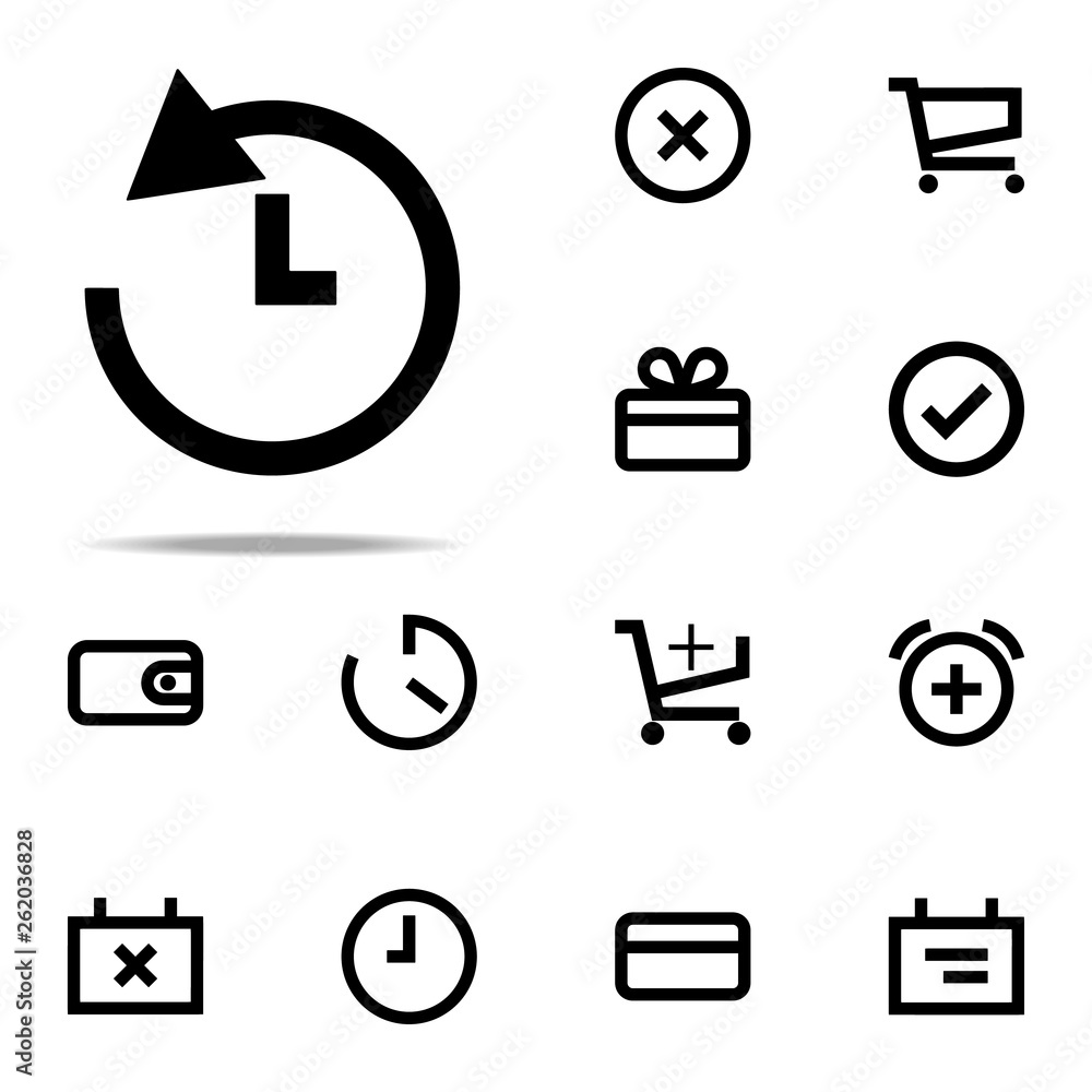 Poster clock history icon. web icons universal set for web and mobile