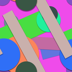 Flat material design - Creative vector trend seamless