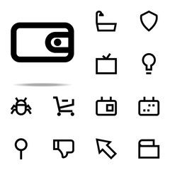 cash money payment wallet icon. web icons universal set for web and mobile