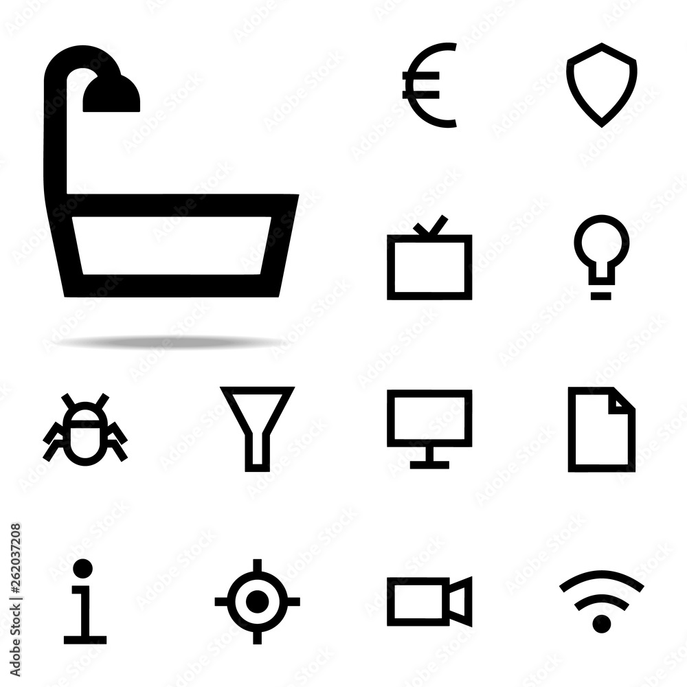 Poster shower icon. web icons universal set for web and mobile