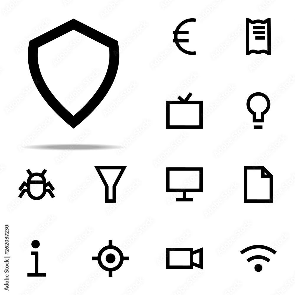 Poster shield icon. web icons universal set for web and mobile