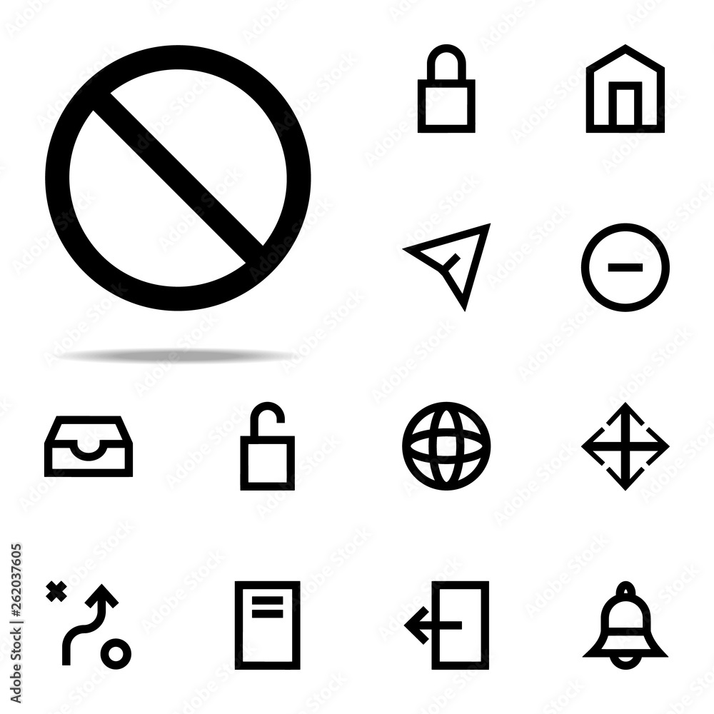 Aufkleber ban icon. web icons universal set for web and mobile