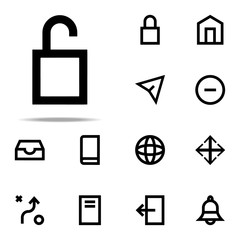 open lock icon. web icons universal set for web and mobile