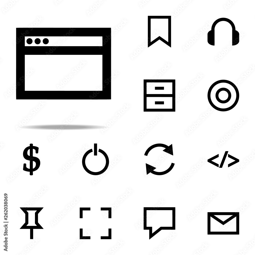 Poster browser icon. web icons universal set for web and mobile
