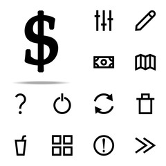 dollar sign icon. web icons universal set for web and mobile