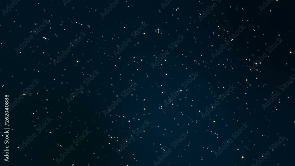 Poster night starry skies with twinkling and blinking stars seamless loop. abstract dark 3d animation with 