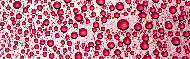 water drops on a red background