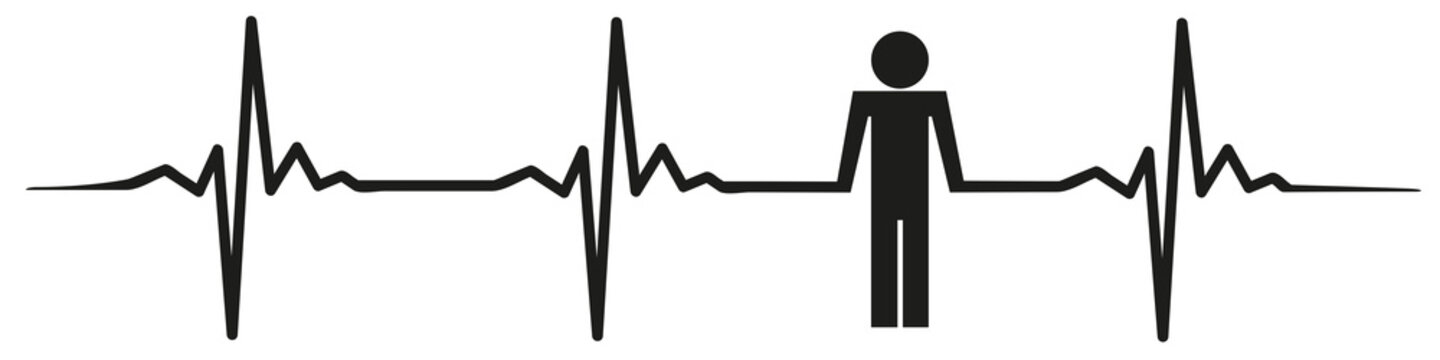 Man heartbeat #isoliert #vektor - Mann Herzschlag
