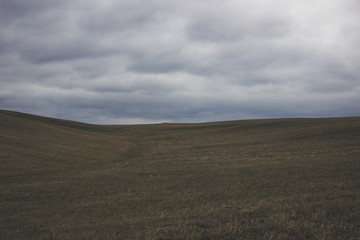 Obraz premium landscape with blue sky and clouds