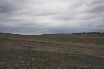 Obraz premium landscape with blue sky and clouds