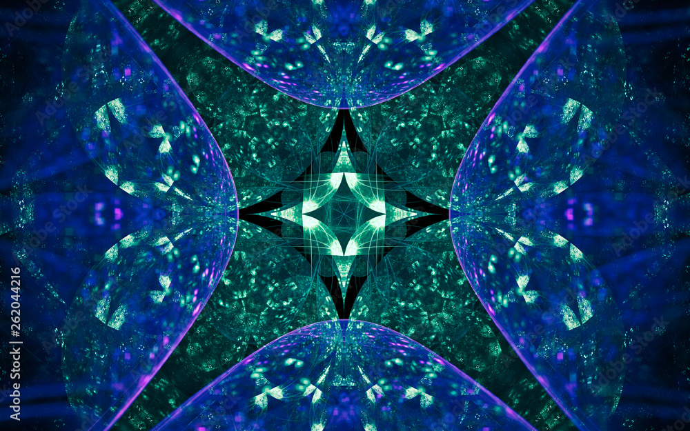 Fototapete digital generated image in the form of abstract geometric shapes of various shades and colors for us
