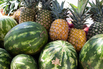 Dominican Republic: a truck selling fresh fruit on the side of the road.  Typical.