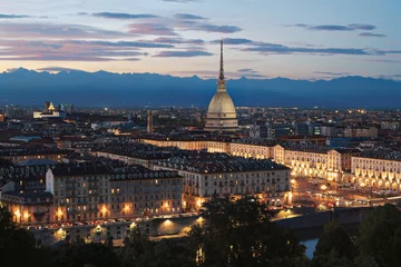 Deurstickers Torino - panorama con Mole Antonelliana © giuseppesavo