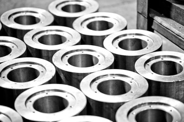 Metal products made by casting techniques closeup