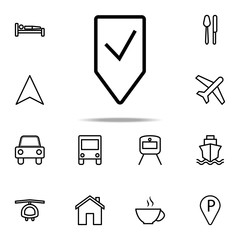 tag checked icon. Navigation icons universal set for web and mobile