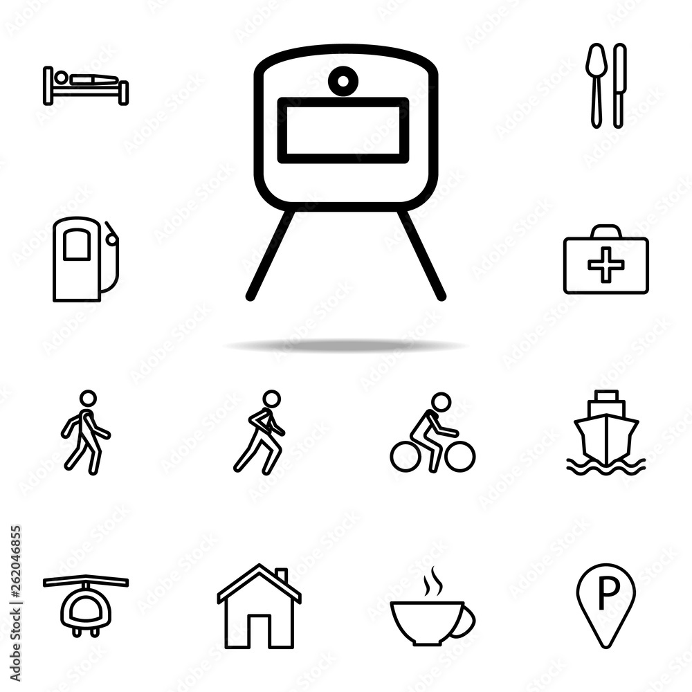 Poster a train icon. navigation icons universal set for web and mobile