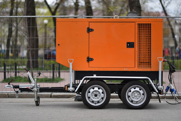 electric generator on trailer car