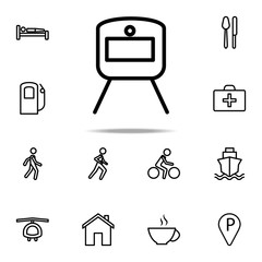 a train icon. Navigation icons universal set for web and mobile