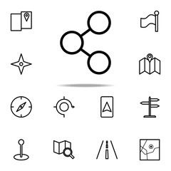 Fototapeta premium sign of distribution icon. Navigation icons universal set for web and mobile