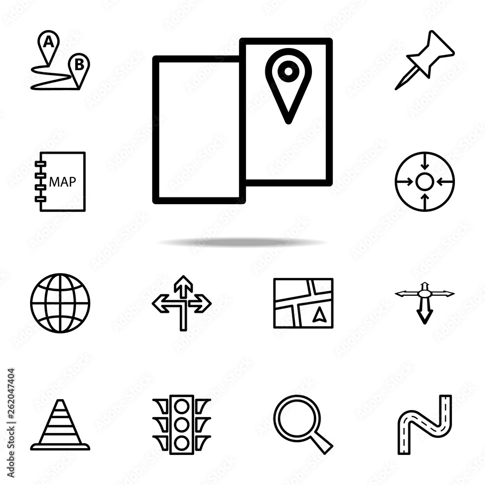 Poster pin on the screen icon. navigation icons universal set for web and mobile