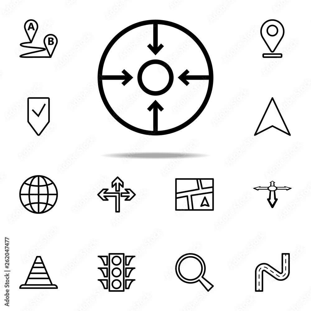 Poster sight with arrows icon. navigation icons universal set for web and mobile