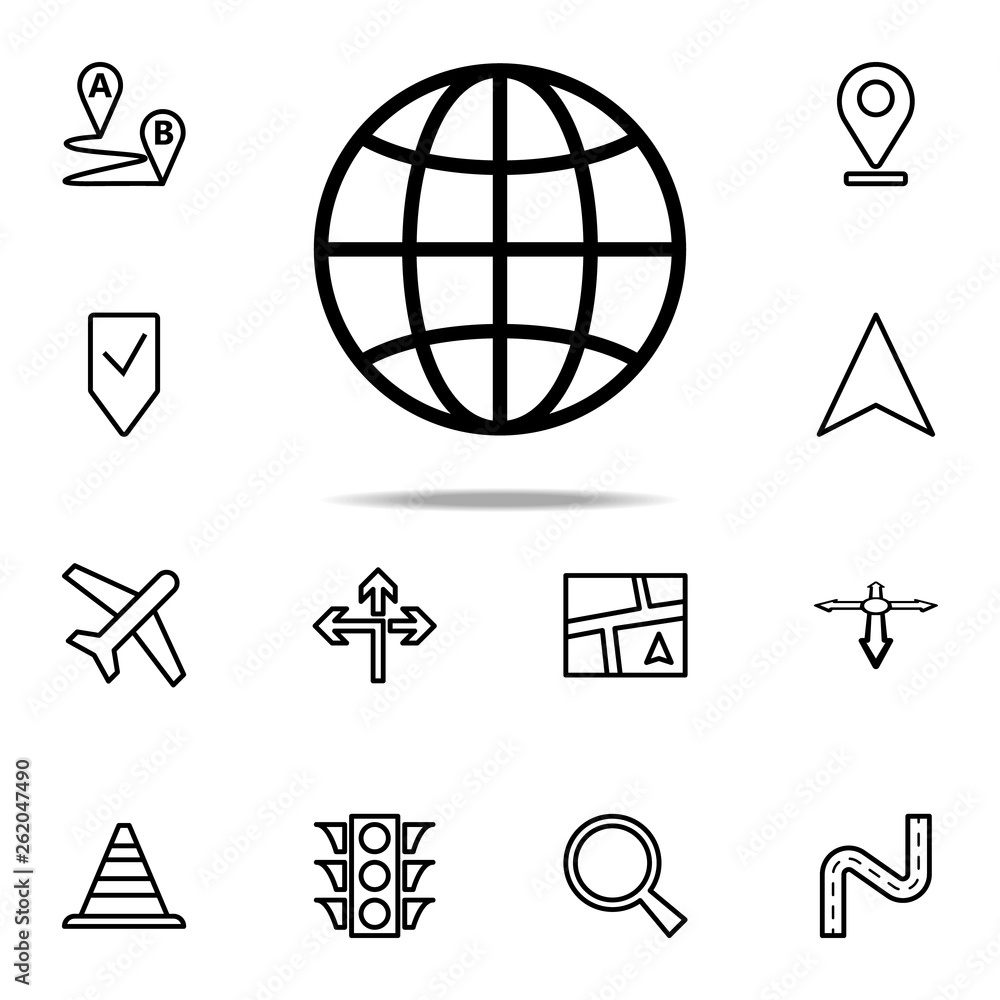 Poster globe icon. navigation icons universal set for web and mobile