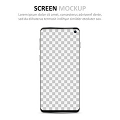 Screen mockup. Smartphone with blank screen for design