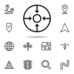 sight with arrows icon. Navigation icons universal set for web and mobile