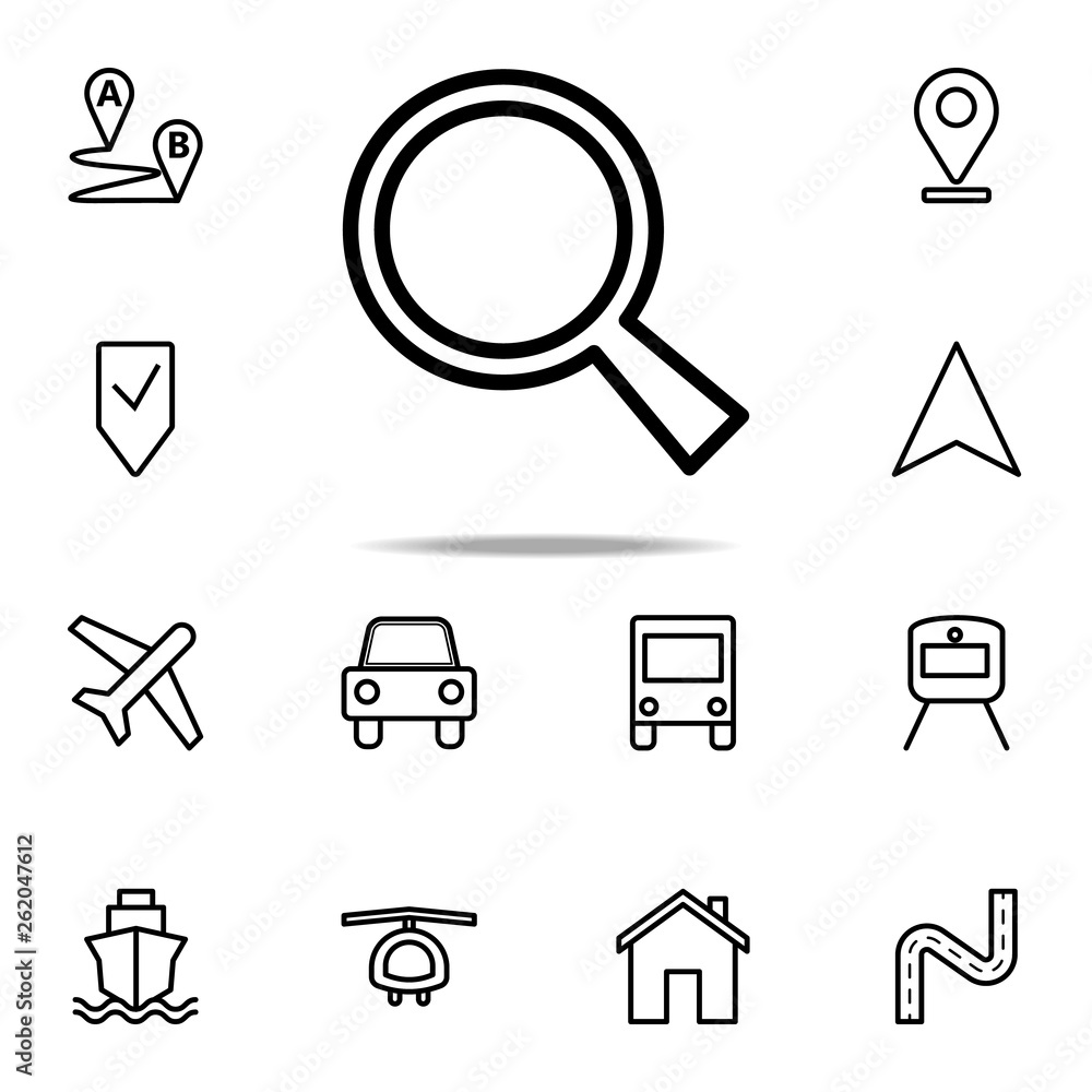 Poster magnifier icon. navigation icons universal set for web and mobile
