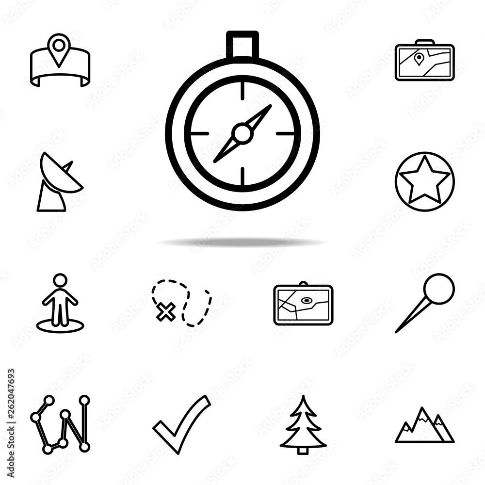 Poster compass icon. navigation icons universal set for web and mobile