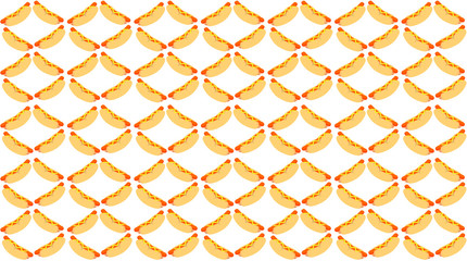 Hot dog pattern .Texture on white background