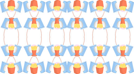 French fries and drink pattern