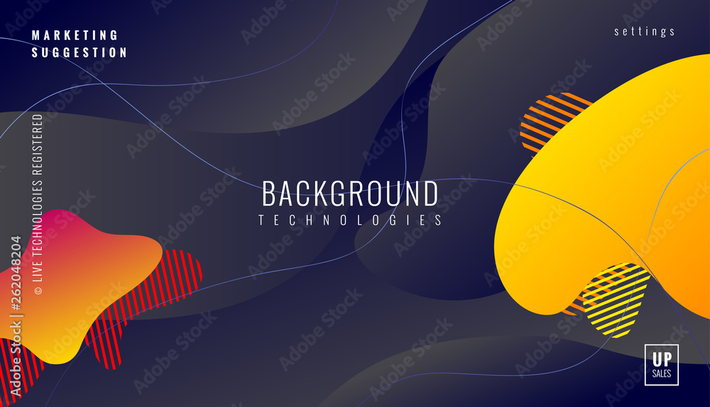 Poster colorful dynamic geometric background. fluid shapes composition. eps10 vector.