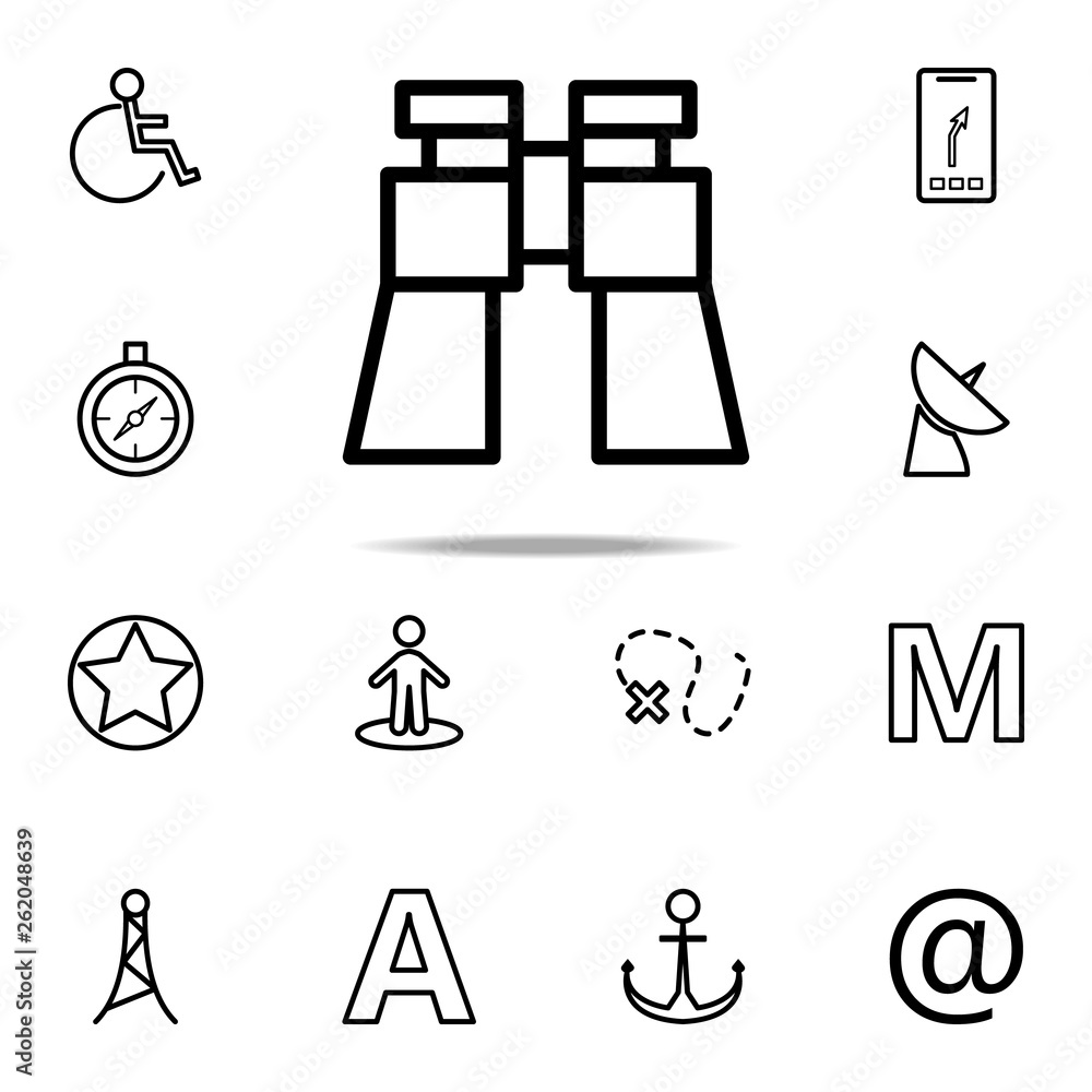Aufkleber binoculars icon. navigation icons universal set for web and mobile