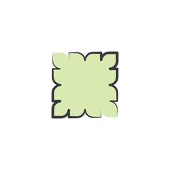 abstract geometric frame sticker vector design element