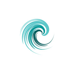 abstract water wave ocean logo vector icon illustration design