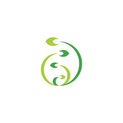 biology plant growth logo icon symbol design