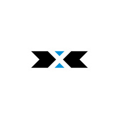 black blue logo symbol letter x logotype vector design