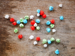 crumpled paper background,concept recycle paper ball