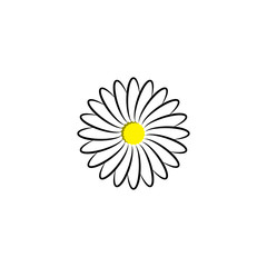 chamomile logo flower plant herb icon design