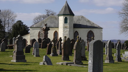 Old Balmaghie Church und Friedhof, Loch Ken, Schottland