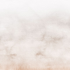 Orange with brown ink and watercolor textures on white paper background. Paint leaks and ombre effects. Hand painted abstract image.