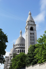 View of the Cathedral of sacré Coeur in Paris