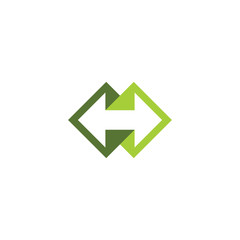 green arrow logo icon design symbol element