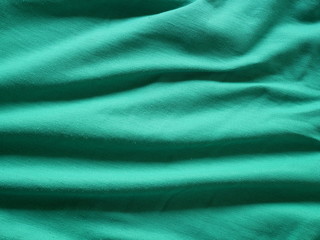 texture of green silk fabric