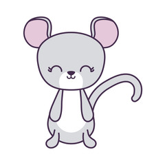 Obraz na płótnie Canvas cute mouse animal isolated icon