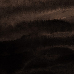 Orange with brown ink and watercolor textures on white paper background. Paint leaks and ombre effects. Hand painted abstract image.