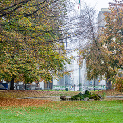 Park in the center of Turin in the autumn