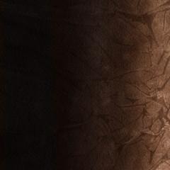 Orange with brown ink and watercolor textures on white paper background. Paint leaks and ombre effects. Hand painted abstract image.